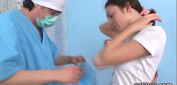  Doc assists with hymen physical and defloration of virgin teen